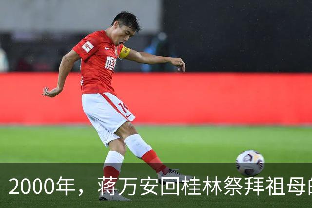 2000年，蒋万安回桂林祭拜祖母的留影，他22岁，颜值很高！